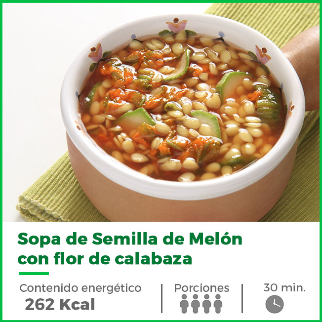 Sopa de Semilla de Melón con flor de calabaza – Yemina